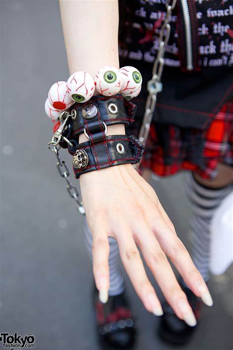 h naoto gothic harajuku style w twin tails striped socks