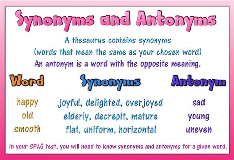 synonyms antonyms ms carolines grade  website