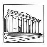 Atenas Desenho Grecia Acropole Atena Templo Colorear Deusa Acrópole Educativos Tudodesenhos Grécia sketch template