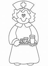 Coloring Nurse Pages Cartoon School Clipart Doctor People Library sketch template