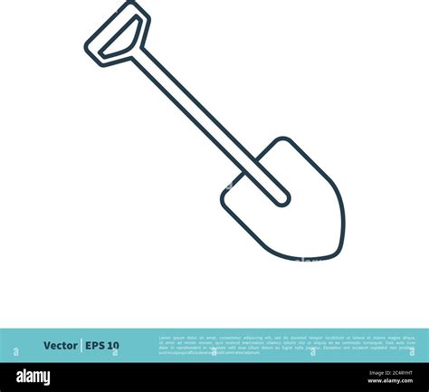 shovel  art icon vector logo template illustration design vector