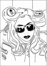 Gaga Lady Coloring Pages Celebrities Printable Color Print Sonic Printing Album Getcolorings Colouring Library Clipart Popular sketch template