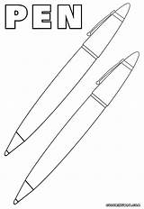Coloring Pen Pages Designlooter Print Drawings sketch template