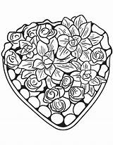 Coloring Heart Pages Hearts Adults Flowers Flower Valentines Made Bleeding Printable Supercoloring Via Kids sketch template