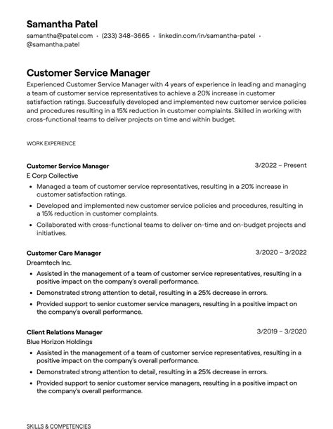 customer service manager resume examples  guidance