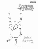 Jake Dog Coloring Adventure Time Fun sketch template