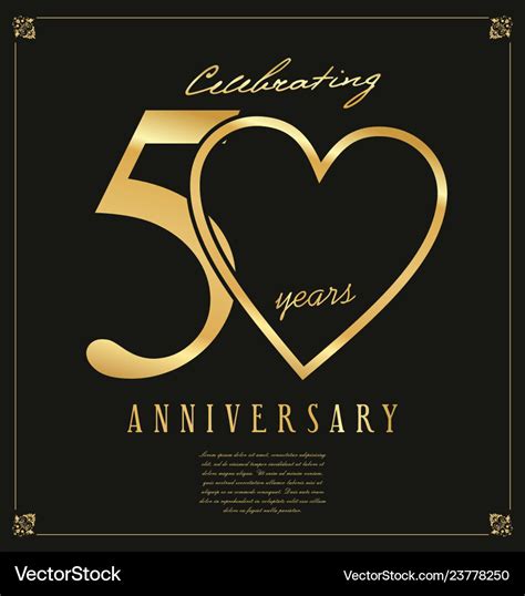 black  gold anniversary background  years vector image