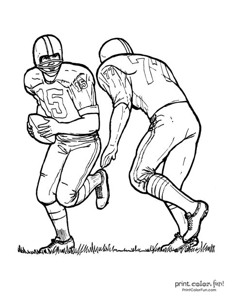 football player coloring pages  sports printables print color