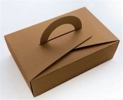 kraft paper box  handle  rs piece cake paper box