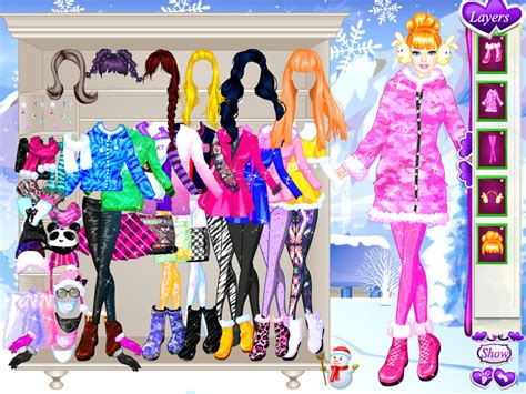 barbie winter dress  game