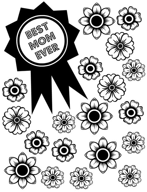 mom  mothers day coloring page mama likes