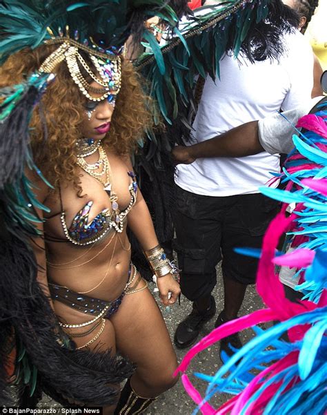 carnival queen rihanna parades around in tiny sexy costume at barbados