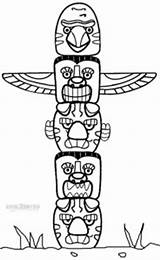 Totem Pole Coloring Pages Animals Cool2bkids Clipart Printable Native Kids American Poles Animal Alaska Template Templates Zoo Sheets Craft Printables sketch template