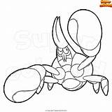 Supercolored Crabrawler Propiedad Reinterpretación sketch template