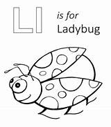 Letter Coloring Printable Ladybug Lowercase Uppercase Bug Kids Through Lady sketch template