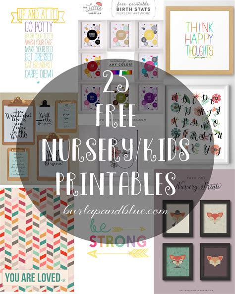 printables   kids burlap  blue printables kids