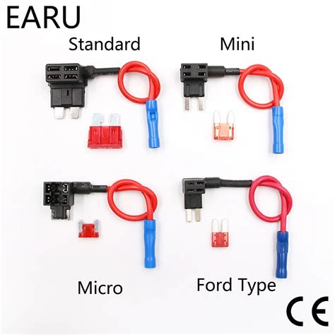 fuse holder add  circuit tap adapter micro mini standard ford atm apm blade auto fuse