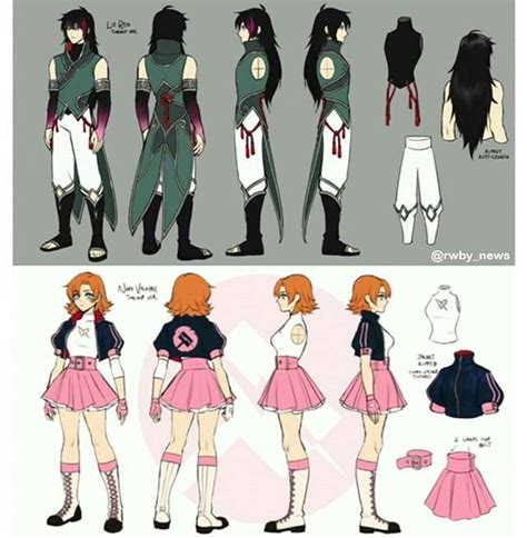 new concept art for ren and nora from the rwby panel at comic con ny