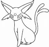 Espeon Sketchite Getdrawings Umbreon Pokémon sketch template