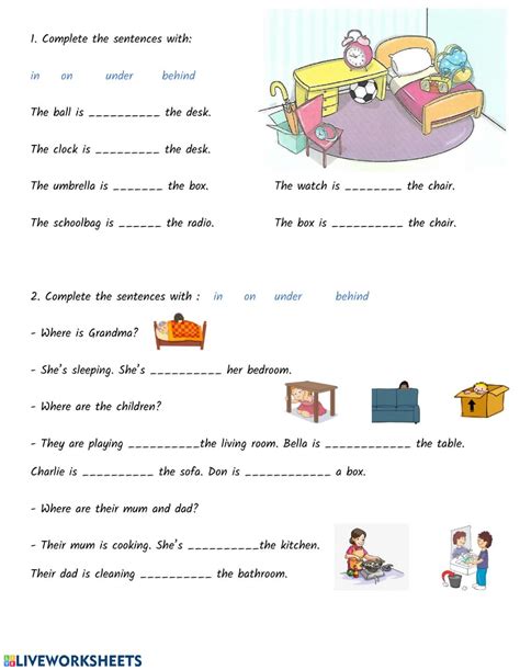 ejercicio de prepositions  place  beginnerpre