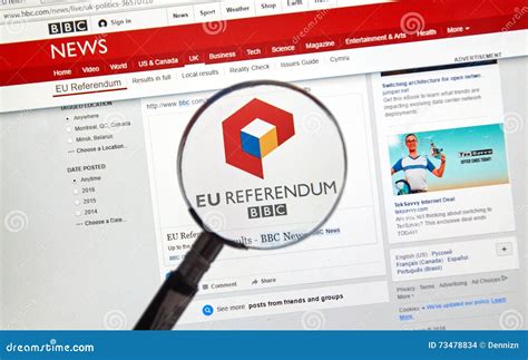 brexit results  bbc site editorial stock image image  european