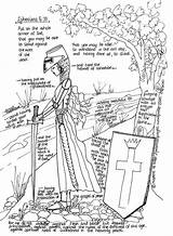 Armour Coloring4free 2799 Ephesians Spiritual Dolls Practicalpages Medievalists Jonathan Bearer Lds Destiny sketch template