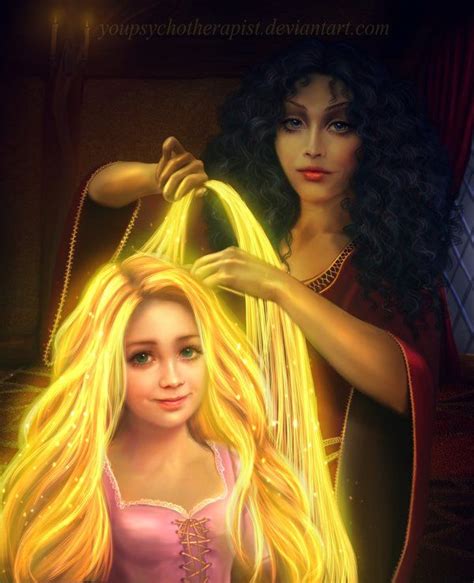 rapunzel and mother gothel by yourpsychotherapist on
