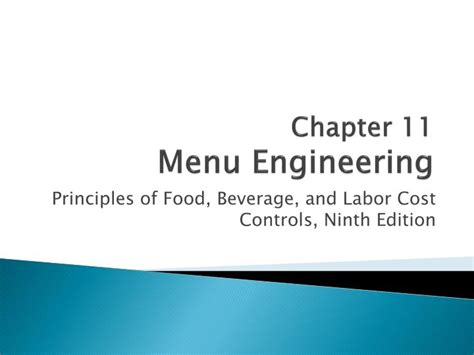 ppt chapter 11 menu engineering powerpoint presentation