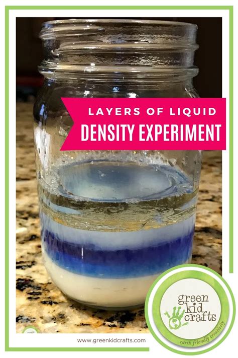 layering liquid density experiment green kid craft