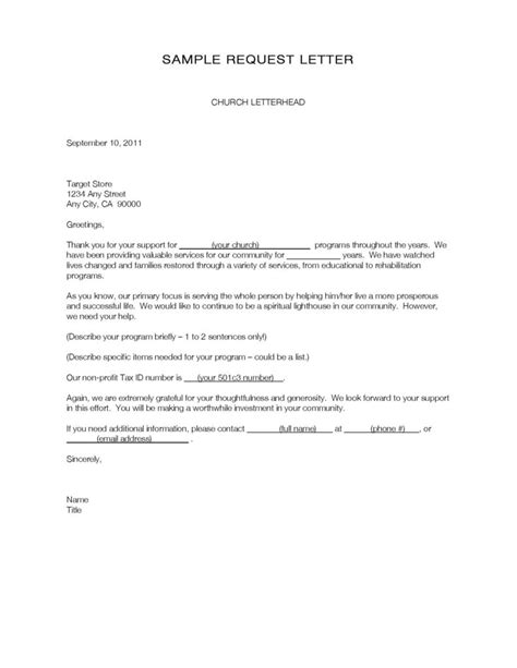 sample letter  requesting information documented