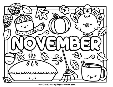 november coloring pages cute coloring pages  kids cute coloring