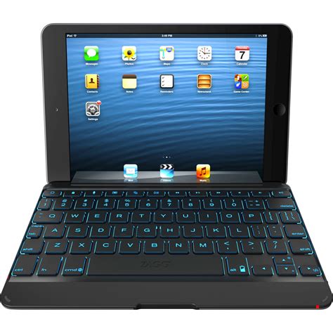 zagg zaggkeys keyboardcover case folio apple ipad mini tablet black walmartcom
