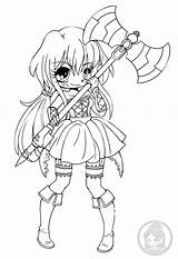 Chibi Coloring Yampuff Lineart Soldat Adulte Pigtails Coloriages Disegni Effortfulg Axe Dessins 123dessins sketch template