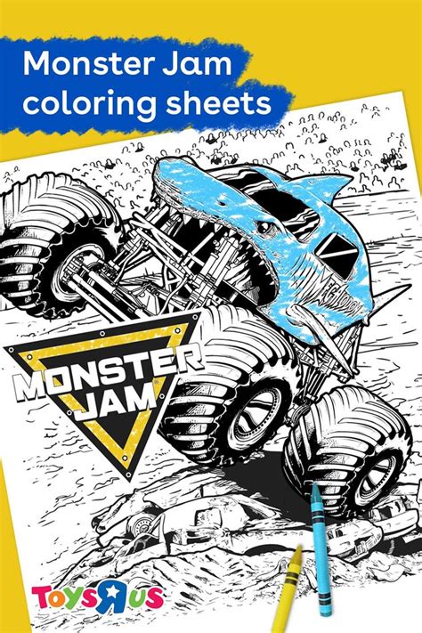 monster jam coloring sheets printable toys  printable coloring