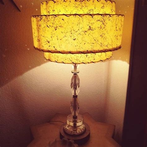 mid century vintage style tapered  tier fiberglass lamp shade etsy atomic starburst pattern
