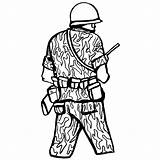 Soldier Military Drawing Coloring Pages Printable Getdrawings sketch template