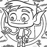Coloring Beastboy Pages Titans Teen Go Wecoloringpage Robin sketch template
