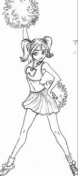 Cheerleader Coloring Drawing Cheerleaders Pages Cheerleading Kids Cheer Cool Style Sketches Dance Getdrawings Try Crafts Projects Library Printables Clipart Sports sketch template