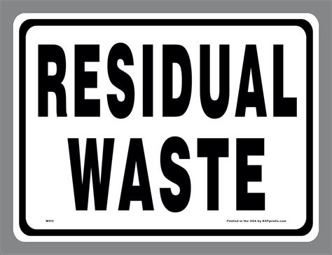 residual waste sticker  diverting waste streams