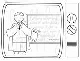 Blessed Fulton Sheen sketch template