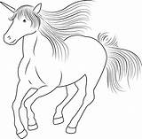 Unicorn Running Fast Categories Coloring sketch template