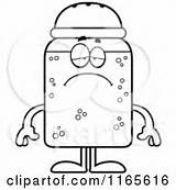 Shaker Salt Mascot Clipart Outlined Coloring Vector Cartoon Depressed Cory Thoman Scared Sick Surprised Happy Loving Clipartof sketch template