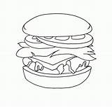 Coloring Hamburger Pages Food Junk Popular Library Clipart sketch template