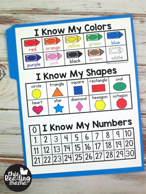 preschool learning folder math concepts    preschool