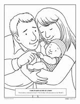 Coloring Parents Honor Color Pages Father Mother Lds Baby Template Honoring Family sketch template