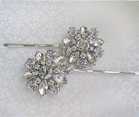 2 Wedding Hair Pins Crystal Bobby Pins Bridal By Missjoansbridal