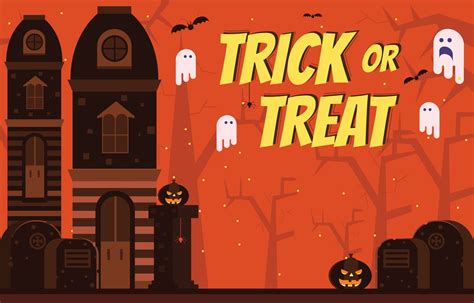 trick  treat background  creepy halloween ornaments