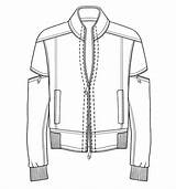 Bomber Jacket Template Sketches Fashion Drawing Sketch Flats Technical Drawings Jackets Feq Flat sketch template