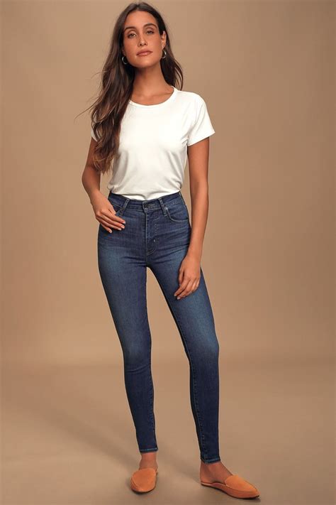 Levi S Mile High Tempo Super Hot Skinny Jeans High Rise Jeans Lulus