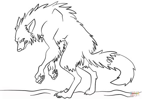 scary werewolf coloring page  printable coloring pages coloring